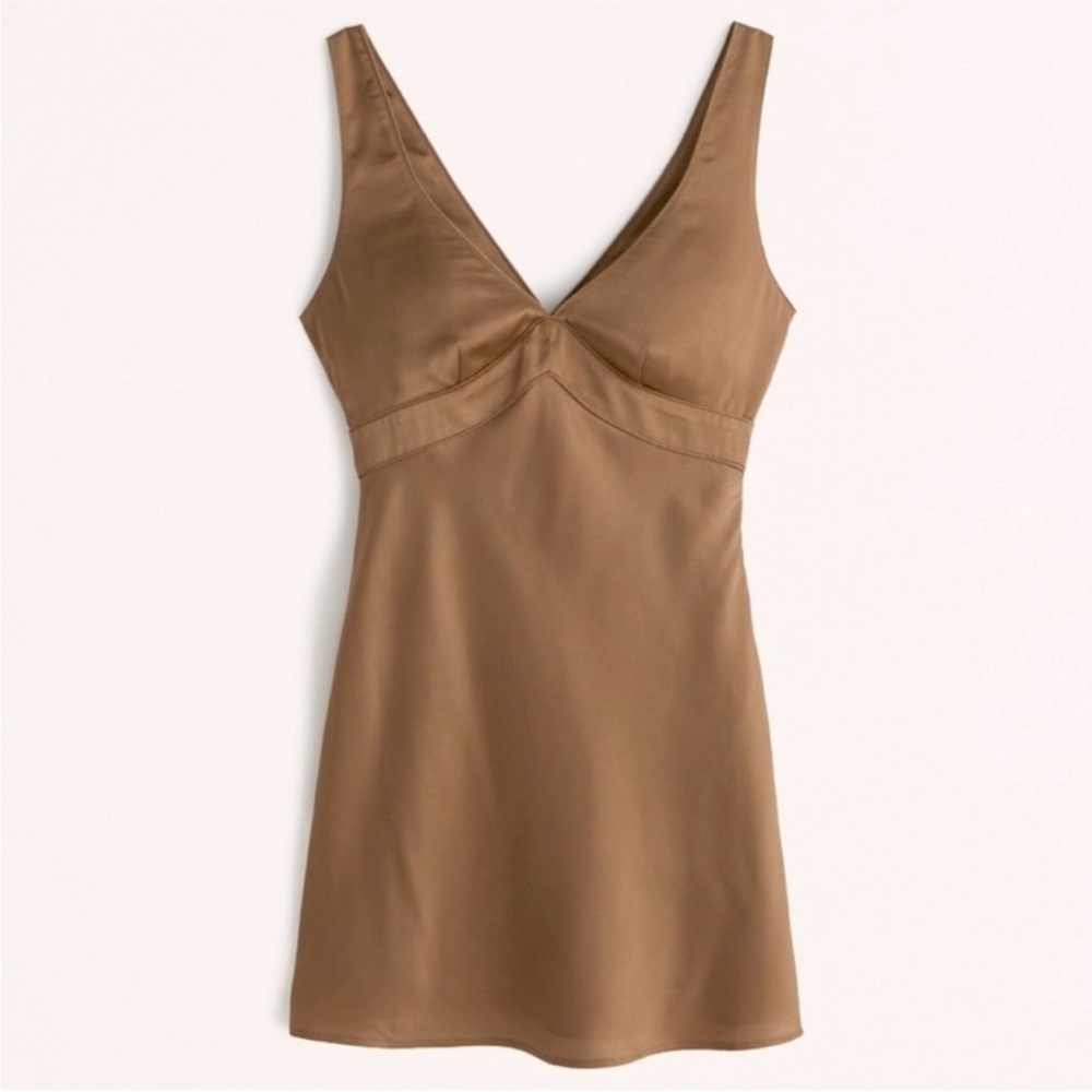 Abercrombie & Fitch Gold Satin Slip Dress Small